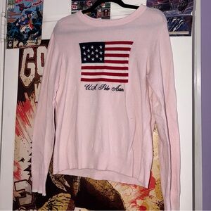 U.S. Polo Assn Pink US Flag Sweater